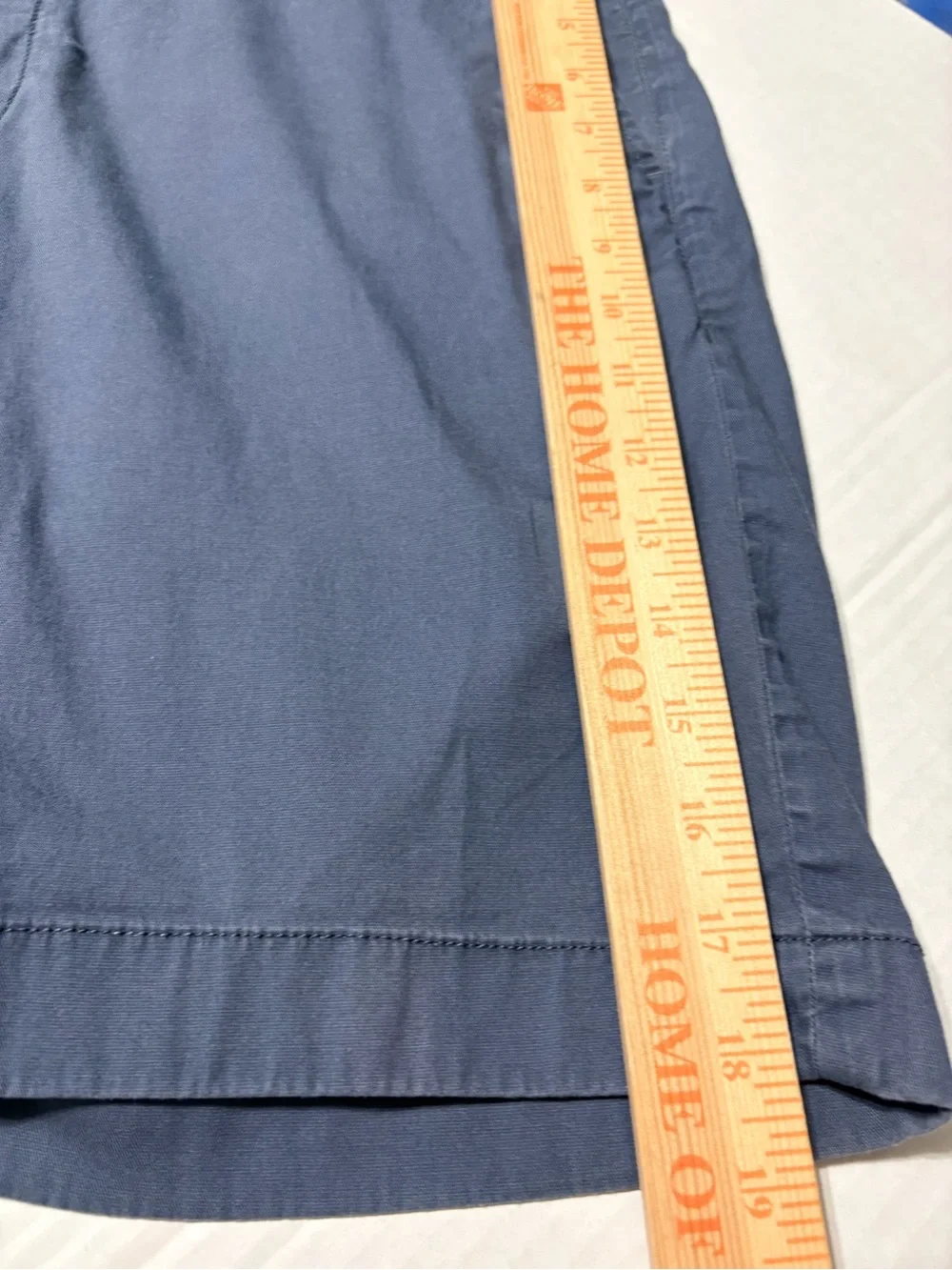 Men's Faherty Blue Organic Cotton Tencel Blend 8” Casual Shorts 36